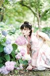[Cosplay] Hana 花柒 - Hydrangea Kimono 绣球花和服