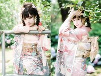 [Cosplay] Hana 花柒 - Hydrangea Kimono 绣球花和服