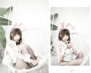 [Cosplay] Zhenzhu 十万珍吱伏特 - Megumi Kato Bunny Girl 加藤惠 兔女郎写真