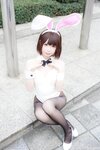 [Cosplay] Zhenzhu 十万珍吱伏特 - Megumi Kato Bunny Girl Photoshoot 2 加藤惠 兔女郎场照2