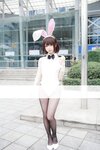 [Cosplay] Zhenzhu 十万珍吱伏特 - Megumi Kato Bunny Girl Photoshoot 2 加藤惠 兔女郎场照2