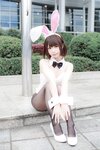 [Cosplay] Zhenzhu 十万珍吱伏特 - Megumi Kato Bunny Girl Photoshoot 2 加藤惠 兔女郎场照2