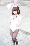 [Cosplay] Zhenzhu 十万珍吱伏特 - Megumi Kato Bunny Girl Photoshoot 2 加藤惠 兔女郎场照2