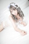 [Cosplay] Fengmaoss 疯猫ss - White Lingerie 白内衣
