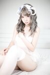 [Cosplay] Fengmaoss 疯猫ss - White Lingerie 白内衣