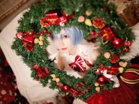 [Cosplay] Hana 花柒 - Christmas Rem Photoshoot 圣诞蕾姆cos正片