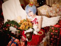 [Cosplay] Hana 花柒 - Christmas Rem Photoshoot 圣诞蕾姆cos正片