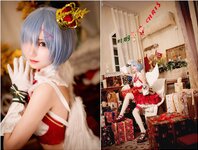 [Cosplay] Hana 花柒 - Christmas Rem Photoshoot 圣诞蕾姆cos正片