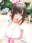 [Cosplay] Zhenzhu 十万珍吱伏特 - Megumi Kato Swimsuit 加藤惠 泳装