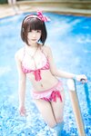 [Cosplay] Zhenzhu 十万珍吱伏特 - Megumi Kato Swimsuit 加藤惠 泳装