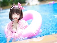 [Cosplay] Zhenzhu 十万珍吱伏特 - Megumi Kato Swimsuit 加藤惠 泳装
