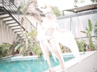 [Cosplay] Hana 花柒 - Platinacos Swimsuit 白金cos泳装