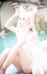 [Cosplay] Hana 花柒 - Platinacos Swimsuit 白金cos泳装