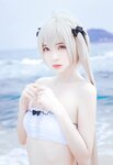 [Cosplay] Fengmaoss 疯猫ss - Sora by the Sea 穹妹海边