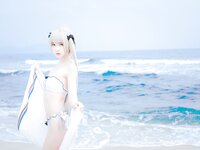 [Cosplay] Fengmaoss 疯猫ss - Sora by the Sea 穹妹海边