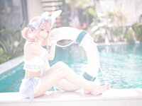 [Cosplay] Hana 花柒 - Summer Sweetheart Swimsuit 夏日甜芯泳装写真