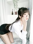 [Cosplay] 不呆猫 - 黑丝包臀OL