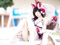 [Cosplay] 九柒喵 - 蔚蓝档案 狐坂若藻 泳装