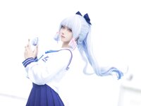 [Cosplay] Seya 狮砸 - Silver Wolf Linghua JK 银狼 绫华JK