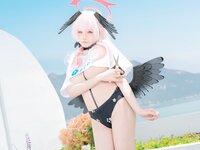 [Cosplay] 黏黏团子兔 - 2025年08月作品『下江小春 泳装』Honey[96P2V-2.40GB]