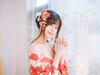 [Cosplay] 千反田鹿子 - 日常 浴衣室内