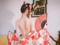 [Cosplay] 千反田鹿子 - 日常 浴衣室内