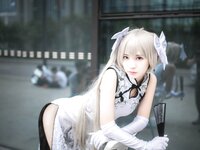 [Cosplay] Fengmaoss 疯猫ss - Sora White Qipao 穹妹旗袍白