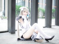 [Cosplay] Fengmaoss 疯猫ss - Sora White Qipao 穹妹旗袍白