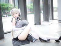 [Cosplay] Fengmaoss 疯猫ss - Sora White Qipao 穹妹旗袍白