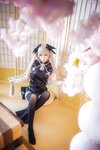 [Cosplay] Fengmaoss 疯猫ss - Sora Black Qipao 穹妹旗袍黑