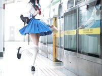 [Cosplay] 桜桃喵 - 地铁JK
