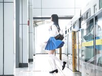 [Cosplay] 桜桃喵 - 地铁JK