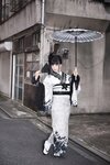 [Cosplay] Aqua 水淼 - Original Black Lace Kimono & Lingerie 「オリジナル」黒レース着物＆ランジェリー
