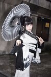 [Cosplay] Aqua 水淼 - Original Black Lace Kimono & Lingerie 「オリジナル」黒レース着物＆ランジェリー