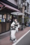 [Cosplay] Aqua 水淼 - Original Black Lace Kimono & Lingerie 「オリジナル」黒レース着物＆ランジェリー