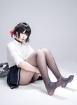 [Cosplay] 轩萧学姐 鲨鱼妹JK