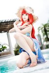[Cosplay] Mizhi Mao Qiu 蜜汁猫裘 - Nilou Swimsuit
