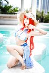[Cosplay] Mizhi Mao Qiu 蜜汁猫裘 - Nilou Swimsuit