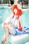 [Cosplay] Mizhi Mao Qiu 蜜汁猫裘 - Nilou Swimsuit