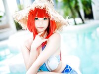 [Cosplay] Mizhi Mao Qiu 蜜汁猫裘 - Nilou Swimsuit