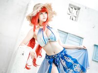 [Cosplay] Mizhi Mao Qiu 蜜汁猫裘 - Nilou Swimsuit