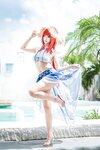 [Cosplay] Mizhi Mao Qiu 蜜汁猫裘 - Nilou Swimsuit