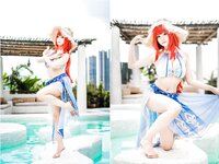 [Cosplay] Mizhi Mao Qiu 蜜汁猫裘 - Nilou Swimsuit