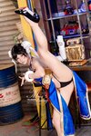 [Cosplay] Yiko 湿润兔 - Chun-Li Peach Blossom Cheongsam 春丽 桃花旗袍