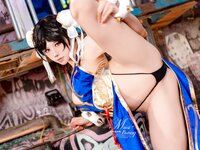 [Cosplay] Yiko 湿润兔 - Chun-Li Peach Blossom Cheongsam 春丽 桃花旗袍