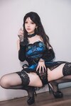 [Cosplay] 雪晴Astra - 蓝色蕾丝短裙
