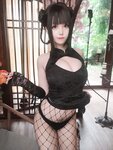 [Cosplay] Mizhi Mao Qiu 蜜汁猫裘 - Leather Dancer 皮衣舞娘