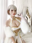 [Cosplay] Niyeye 白烨烨 - White Qipao 白旗袍