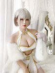 [Cosplay] Niyeye 白烨烨 - White Qipao 白旗袍