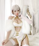 [Cosplay] Niyeye 白烨烨 - White Qipao 白旗袍